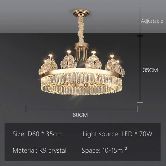 Crystal Ceiling K9 Crystal Grand Chandelier: Elegant Lighting Fixture-GraffitiWallArt