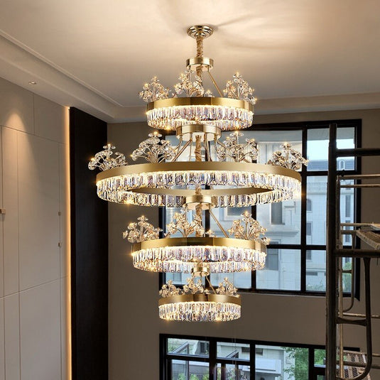 Crystal Ceiling K9 Crystal Grand Chandelier: Elegant Lighting Fixture-GraffitiWallArt