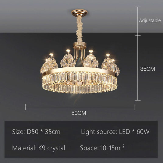 Crystal Ceiling K9 Crystal Grand Chandelier: Elegant Lighting Fixture-GraffitiWallArt