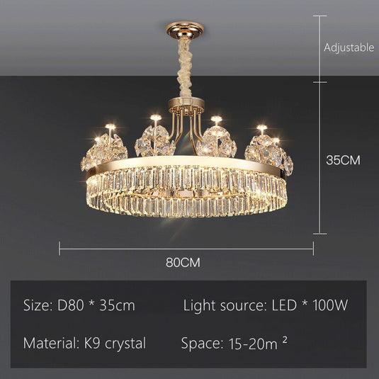 Crystal Ceiling K9 Crystal Grand Chandelier: Elegant Lighting Fixture-GraffitiWallArt