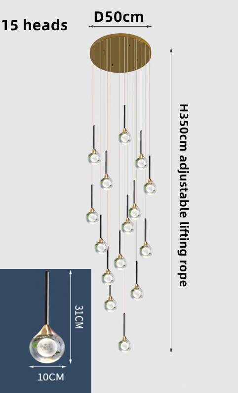 Crystal Drops Chandelier-GraffitiWallArt