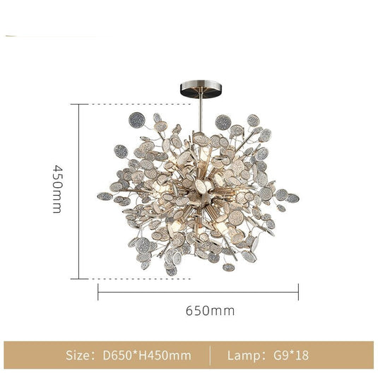 Crystal Glass Chandelier – Illuminate with Elegance-GraffitiWallArt