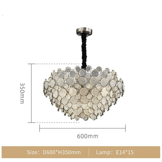 Crystal Glass Chandelier – Illuminate with Elegance-GraffitiWallArt