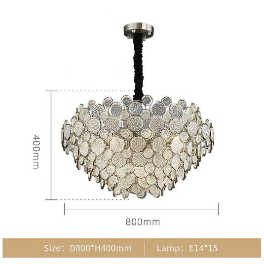 Crystal Glass Chandelier – Illuminate with Elegance-GraffitiWallArt