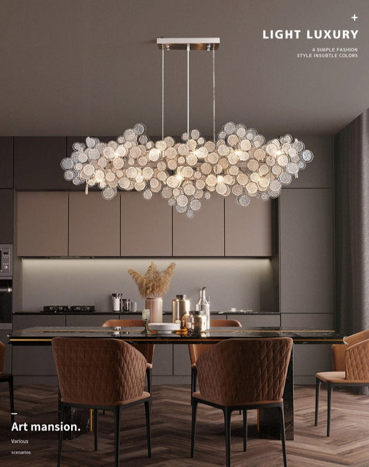 Crystal Glass Chandelier – Illuminate with Elegance-GraffitiWallArt