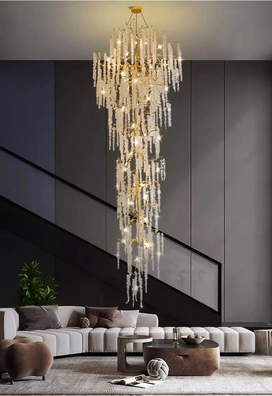 Crystal Grapes Vale Chandelier Lighting-GraffitiWallArt