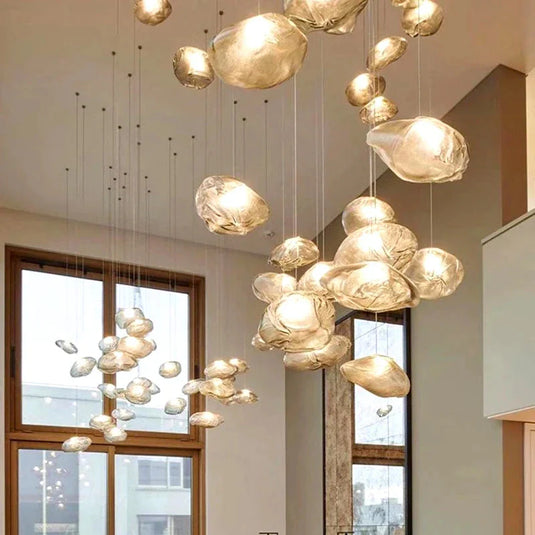 Crystal Lava Pebbles Chandelier - Elegant Lighting-GraffitiWallArt