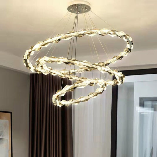 Crystal Ring Chandelier - Illumination for Every Space-GraffitiWallArt