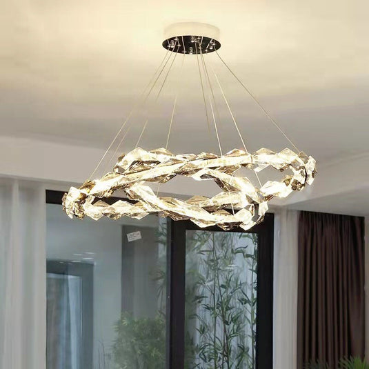 Crystal Ring Chandelier - Illumination for Every Space-GraffitiWallArt