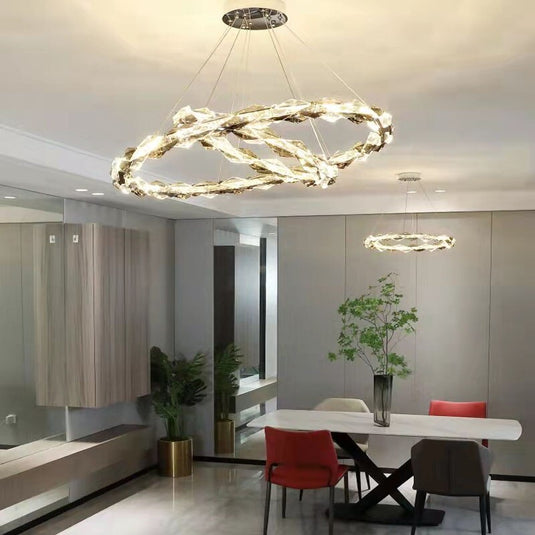 Crystal Ring Chandelier - Illumination for Every Space-GraffitiWallArt