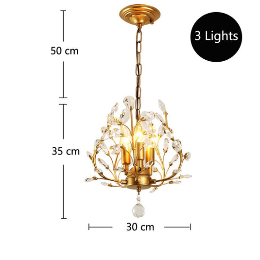 Crystal Tree Chandelier: Elegant Lighting Fixture-GraffitiWallArt