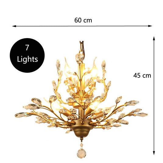 Crystal Tree Chandelier: Elegant Lighting Fixture-GraffitiWallArt