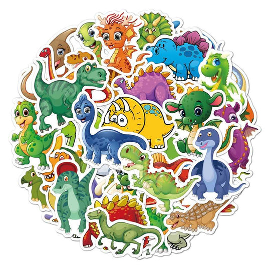 Cute Dinosaur Stickers - Dinosaur Stickers for Kids-GraffitiWallArt