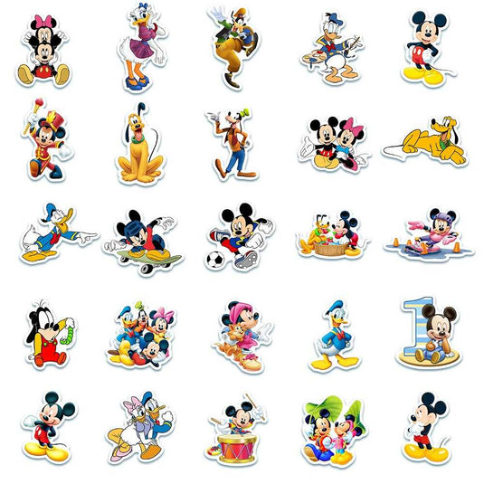 Cute Disney Mickey Donald Sticker Pack - Waterproof Famous Bundle-GraffitiWallArt