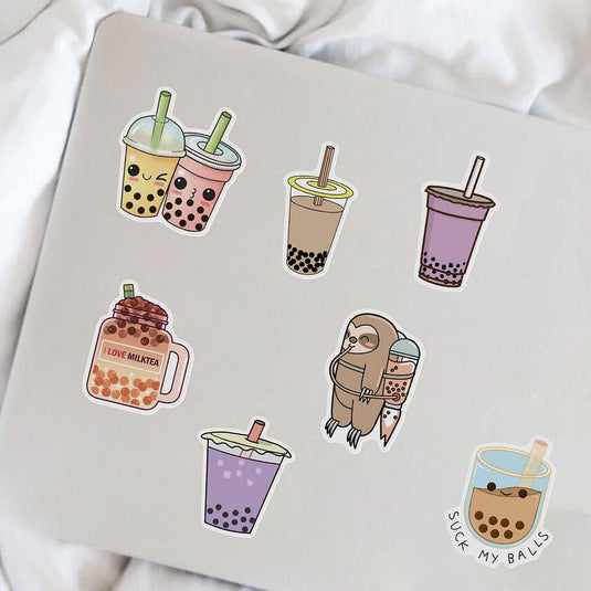 Cute Drink Stickers Pack: Adorable Beverage-GraffitiWallArt