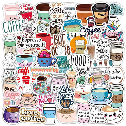 Cute Drink Stickers Pack: Adorable Beverage-GraffitiWallArt