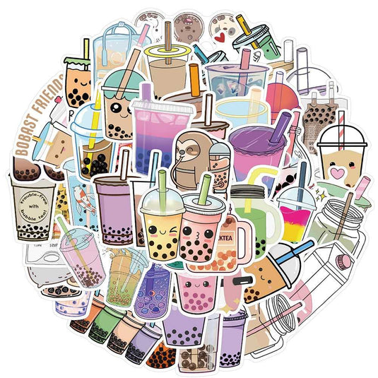 Cute Drink Stickers Pack: Adorable Beverage-GraffitiWallArt