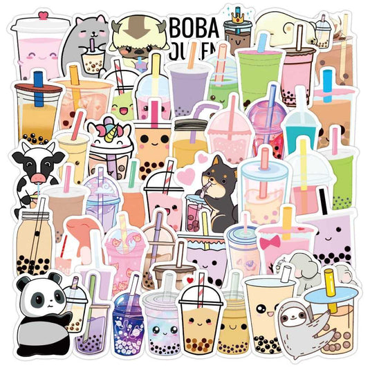 Cute Drink Stickers Pack: Adorable Beverage-GraffitiWallArt