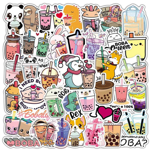 Cute Drink Stickers Pack: Adorable Beverage-GraffitiWallArt