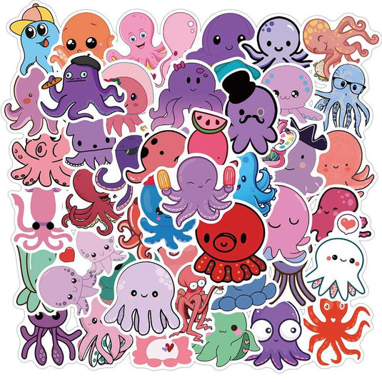 Cute Octopus Famous Stickers Pack - Waterproof Bundle-GraffitiWallArt