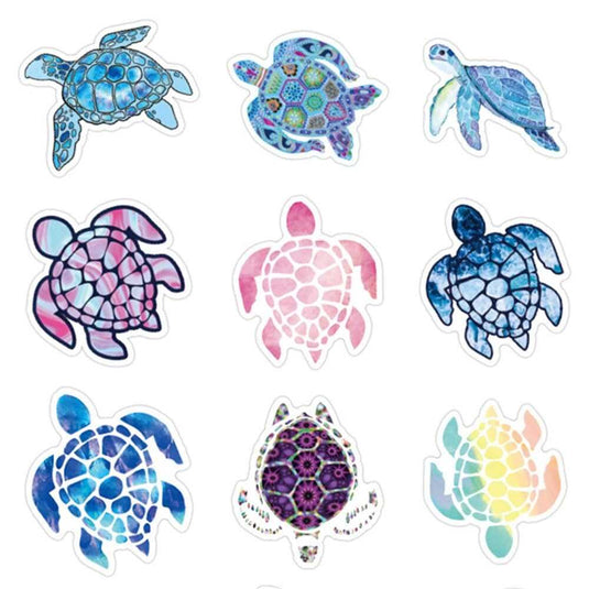 Cute Turtle Stickers Pack - Famous Waterproof Bundle-GraffitiWallArt