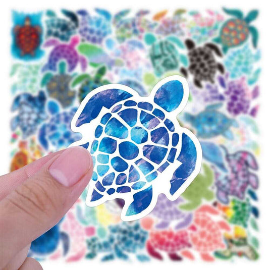 Cute Turtle Stickers Pack - Famous Waterproof Bundle-GraffitiWallArt