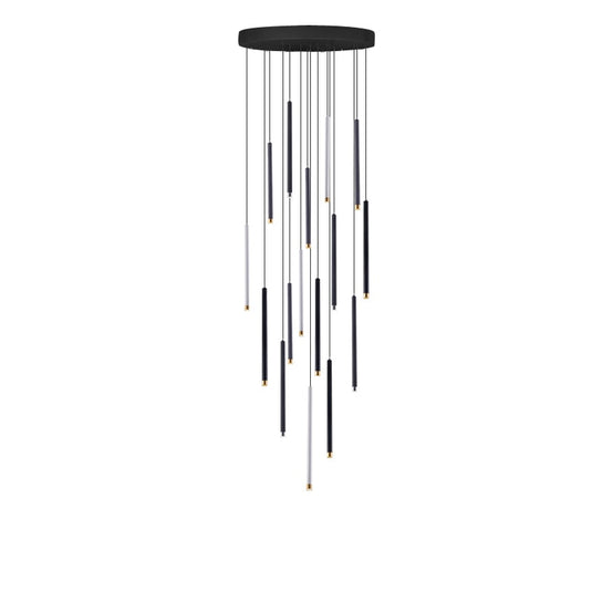 Cylindrical Two Color LED Chandelier - Dazzling Illumination-GraffitiWallArt