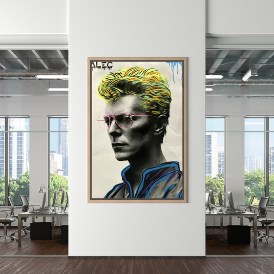 David Bowie Singer by Alec Canvas Wall Art-GraffitiWallArt