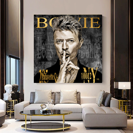 David Bowie Singer Canvas Wall Art-GraffitiWallArt