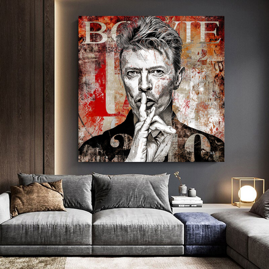 David Bowie Singer Canvas Wall Art-GraffitiWallArt