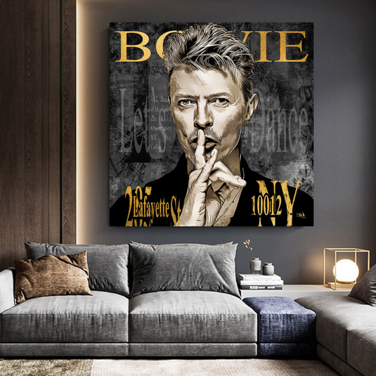 David Bowie Singer Canvas Wall Art-GraffitiWallArt