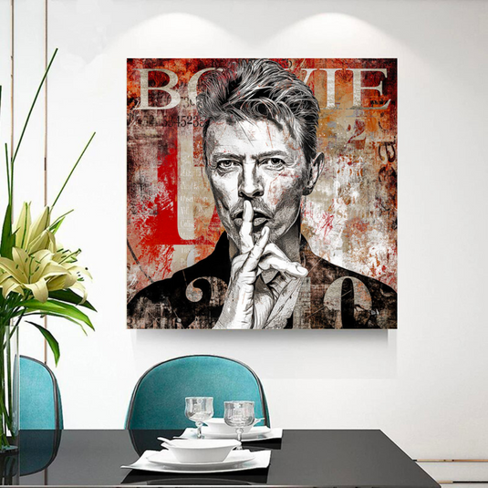 David Bowie Singer Canvas Wall Art-GraffitiWallArt