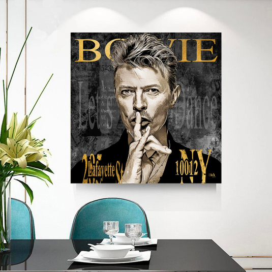 David Bowie Singer Canvas Wall Art-GraffitiWallArt