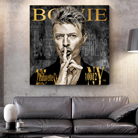 David Bowie Singer Canvas Wall Art-GraffitiWallArt