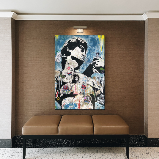 David Sculpture Graffiti Canvas Wall Art-GraffitiWallArt