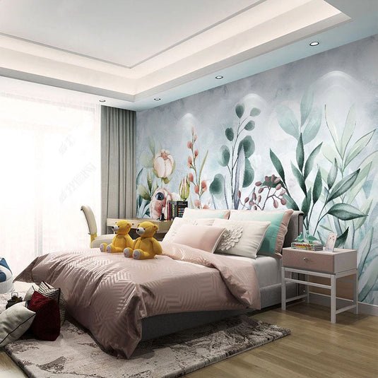 Deep Florals Wallpaper - Exquisite and Elegant Design-GraffitiWallArt