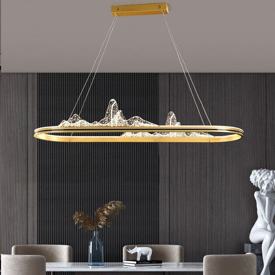 Designer Acrylic Hill Chandelier for Stunning Lighting-GraffitiWallArt