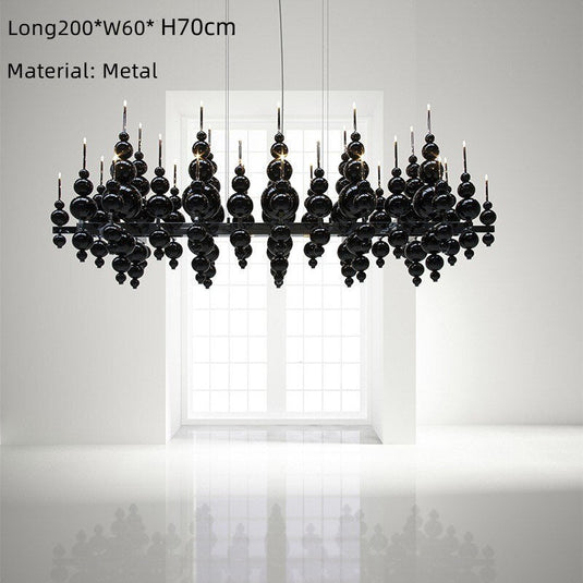 Designer Glass Balls Chandelier: Elegant Lighting Fixture-GraffitiWallArt