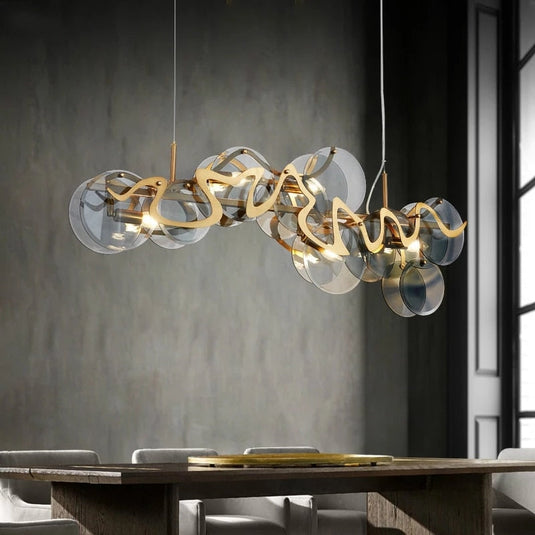 Designer Glass Chandelier: Elevate Your Space-GraffitiWallArt