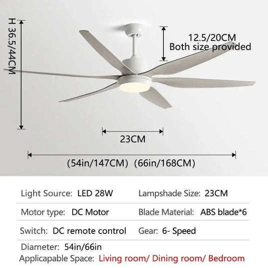 Designer Six Leaves Strong Wind Ceiling Fan-GraffitiWallArt