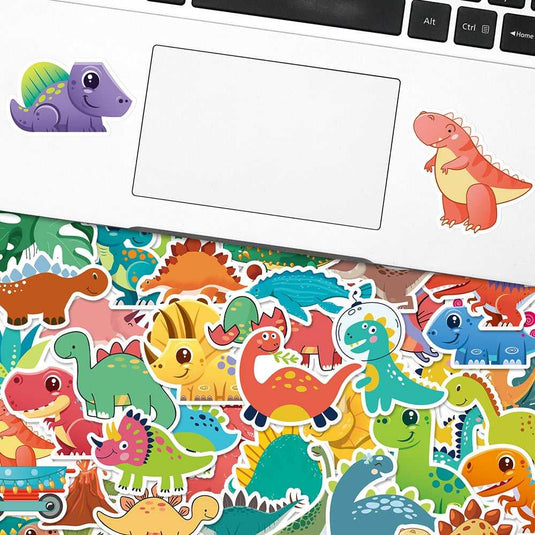 Dino Stickers Pack - Fun and Colorful Dinosaur Decals-GraffitiWallArt