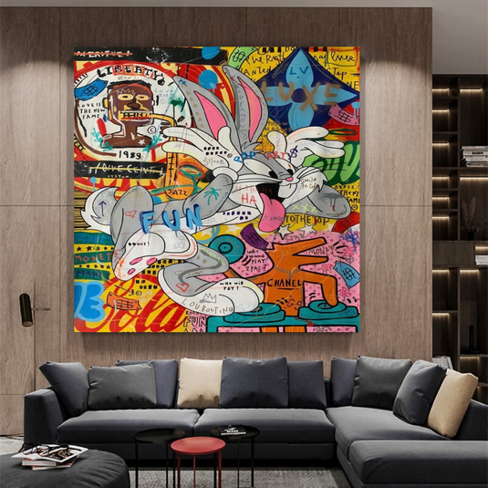 Disney Bugs Bunny Rabbit Canvas Wall Art-GraffitiWallArt