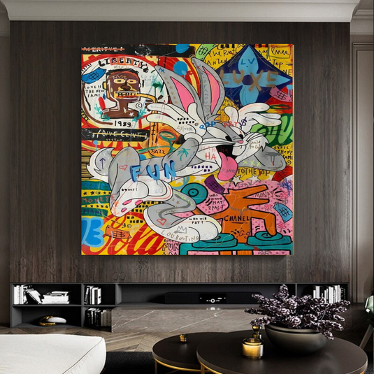 Disney Bugs Bunny Rabbit Canvas Wall Art-GraffitiWallArt