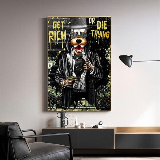 Disney Canvas Wal Art: Get Rich Or Die Trying-GraffitiWallArt