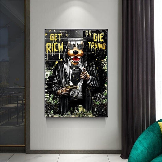 Disney Canvas Wal Art: Get Rich Or Die Trying-GraffitiWallArt