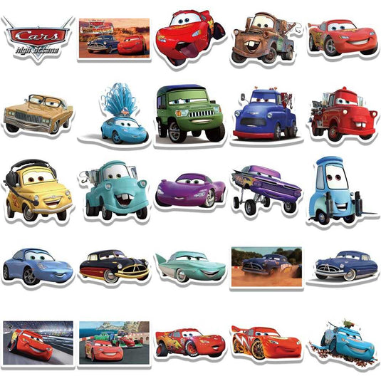 Disney Cars Animation Stickers - Famous Waterproof Bundle-GraffitiWallArt