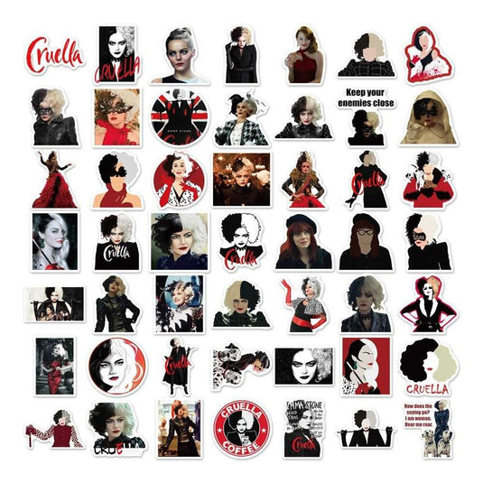 Disney Cruella Movie Stickers - Waterproof Vinyl Decals-GraffitiWallArt