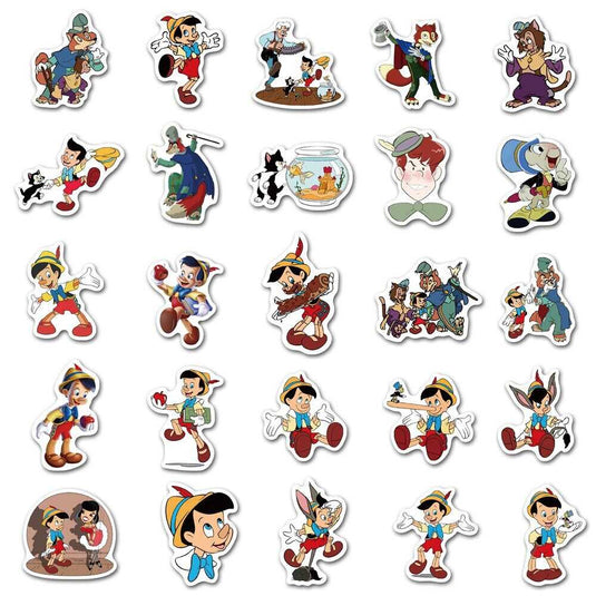 Disney Pinocchio Stickers Pack - Famous Waterproof Bundle-GraffitiWallArt