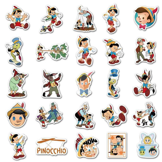 Disney Pinocchio Stickers Pack - Famous Waterproof Bundle-GraffitiWallArt