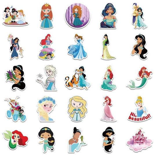 Disney Princess Stickers - Frozen Cinderella Ariel-GraffitiWallArt